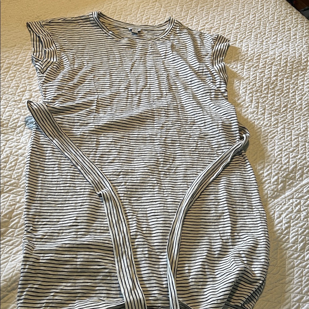 J Crew T shirt Dress With Waist Ties